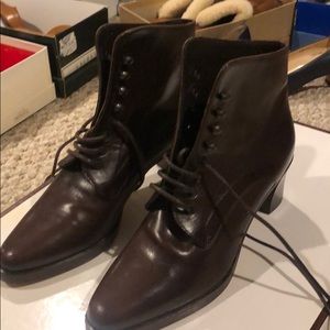Joan &David brown ankle boots
